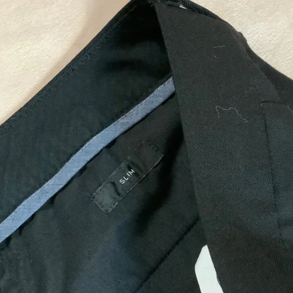 JCrew Black 30 32 Slim Bowery Four Seasons Wool Dress Pants ‘Minimalist Normcore - Picture 3 of 8